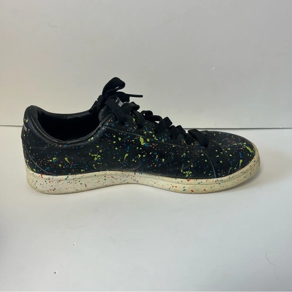 Skechers The Painter Lace Up Sneaker Black Splatter‎ Women's 11